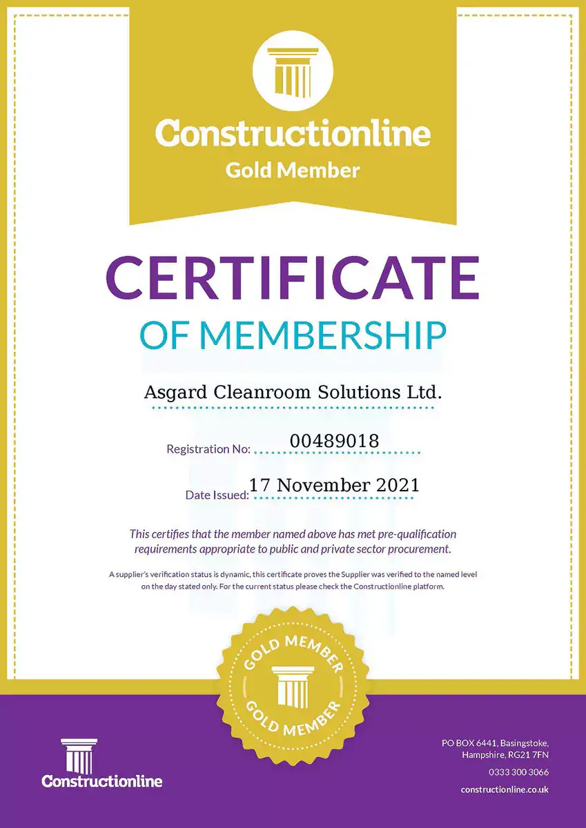 Construction line Gold Certificate