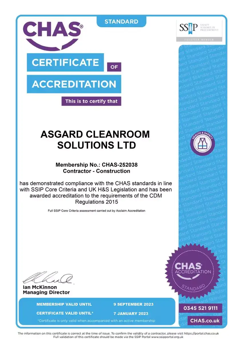 Chas Certificate 2023
